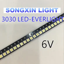 30PCS EVERLIGHT светодиодный подсветка 1-2W 3030 6V холодный белый 125-150LM ЖК-подсветка для ТВ-приложения 62-123TUN2C/F115145N68SBF-T