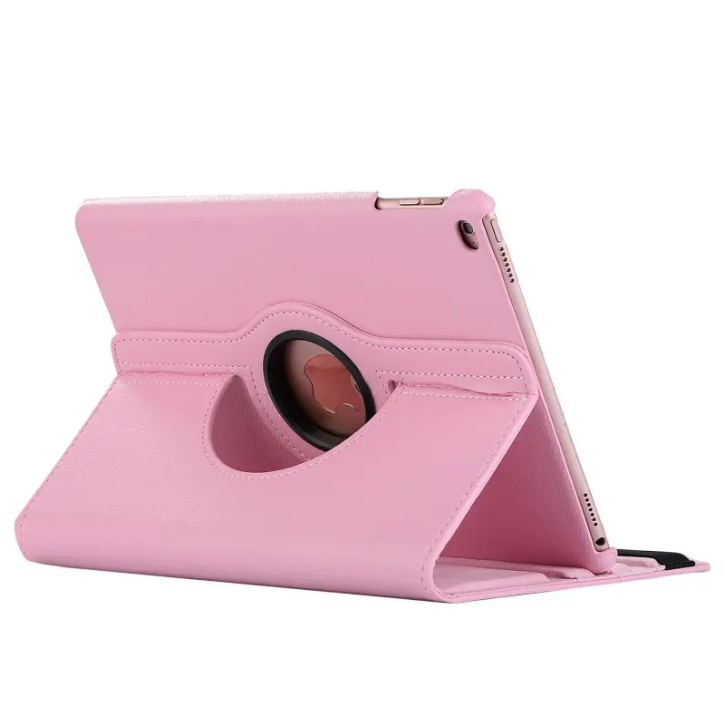 360 градусов вращающийся Смарт чехол для Apple iPad Air 1 Air 2 5 6 5th 6th Поколения iPad 9,7 A1822 A1823 A1893 - Цвет: Розовый