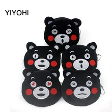 Горячая Распродажа Kawaii черный медведь мультфильм Kumamon Детский плюшевый Кошелек для монет на молнии кошелек для девочек и женщин подарок