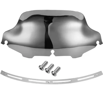 

8" Chrome Windshield+WINDSHIELD TRIM For 96-13 Harley Electra Glide Street Glide