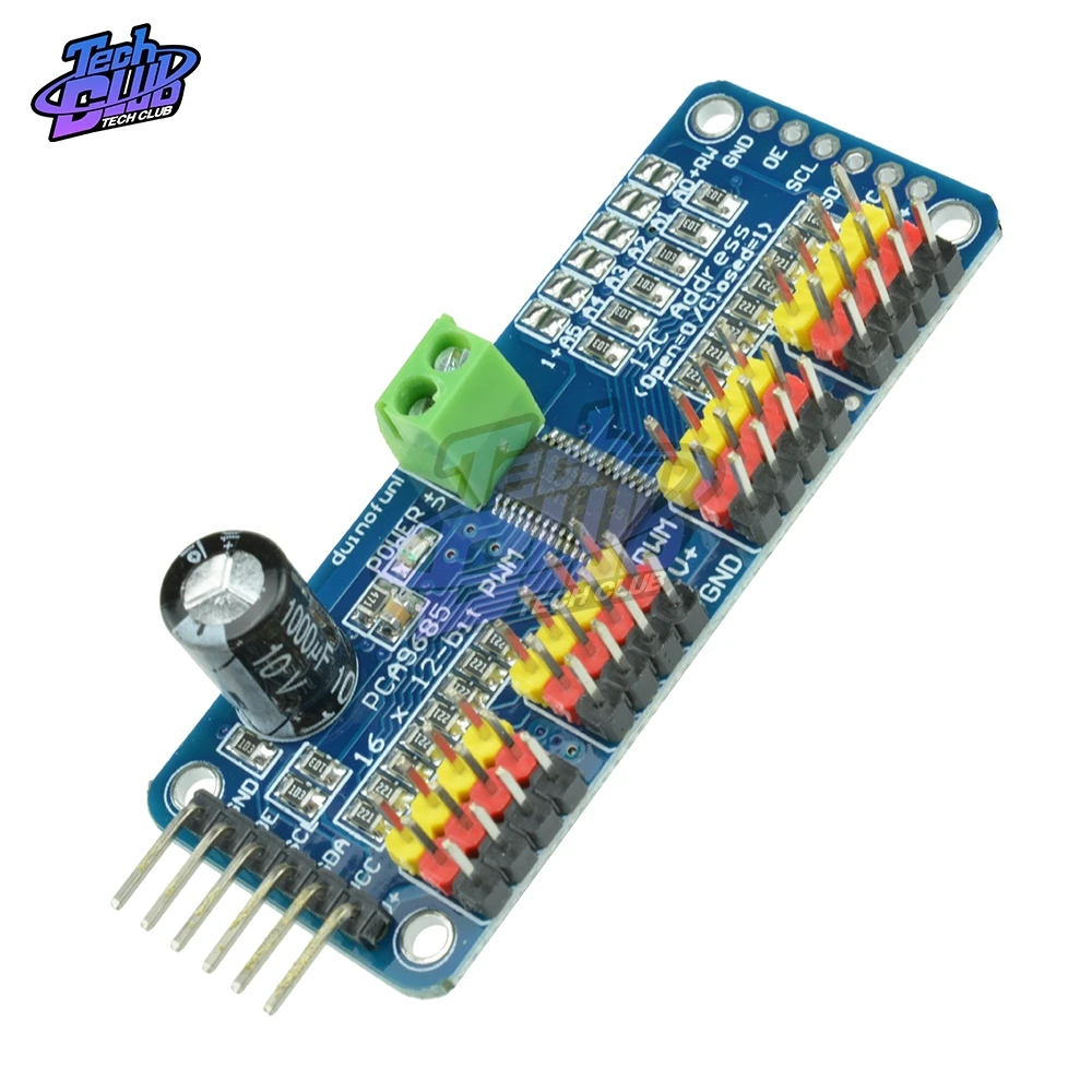 16 канальный 12 битный Модуль интерфейса PWM/Servo Driver I2C для Arduino Raspberry Pi Shield Module Servo