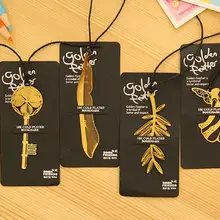 10 шт. милые Kawaii металлические золотистые закладки старинный ключ перо ангел закладки бумажный зажим для книги креативные товары канцелярские принадлежности