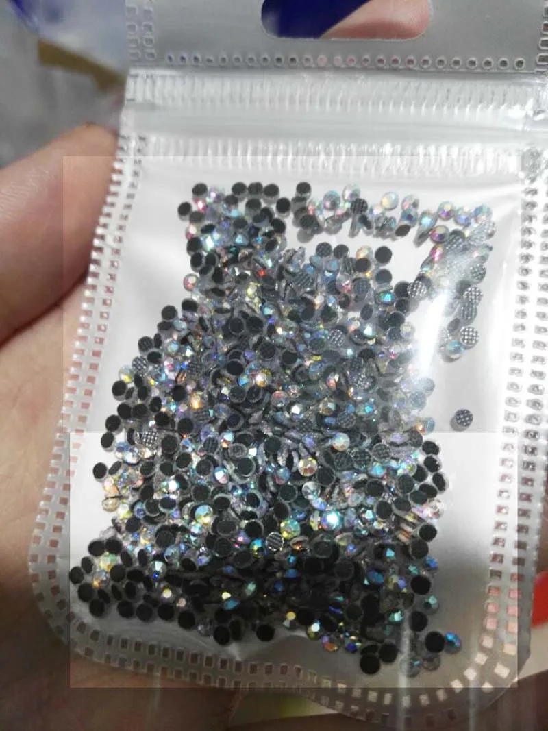 

#Z0141 1000pcs/bag AB Clear Rhinestones 2mm size 3D Nail Strass Rhinestone For 3D Nail Art Decoration Flatback Strass Stone