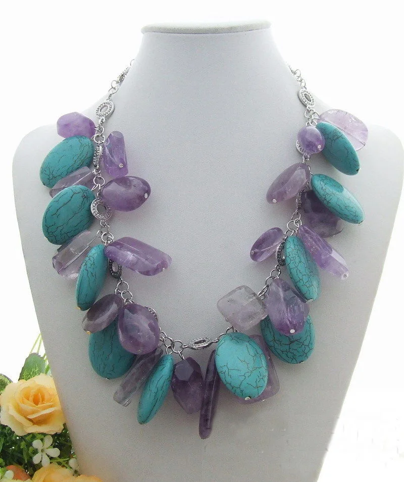 

Beautiful! Amethyst&Turquoise Necklace