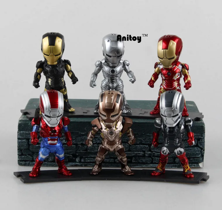 

Egg Attack Iron Man Light & Action Function 6pcs/set Iron Prtriot MK42 43 22 24 2 Action Figures Toys Collectible Model KT051