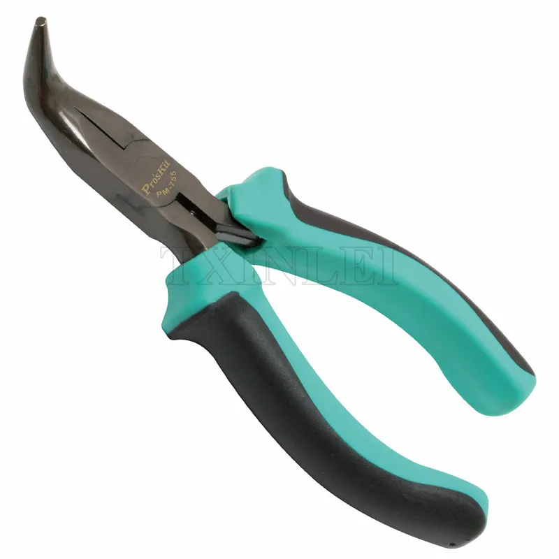 Prokits PM 755 bent nose pliers with teeth, elbow pliers, crooked needle nose pliers 5 inchin