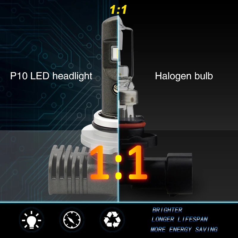 Светодиодные противотуманные фары CNSUNNYLIGHT H11/H8 9006 9005 H7 9012 с высоким луминовым