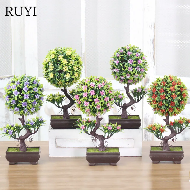 

1pcs New simulation plant living room desk surface simulation flower Plum blossom small bonsai home decoration accessories