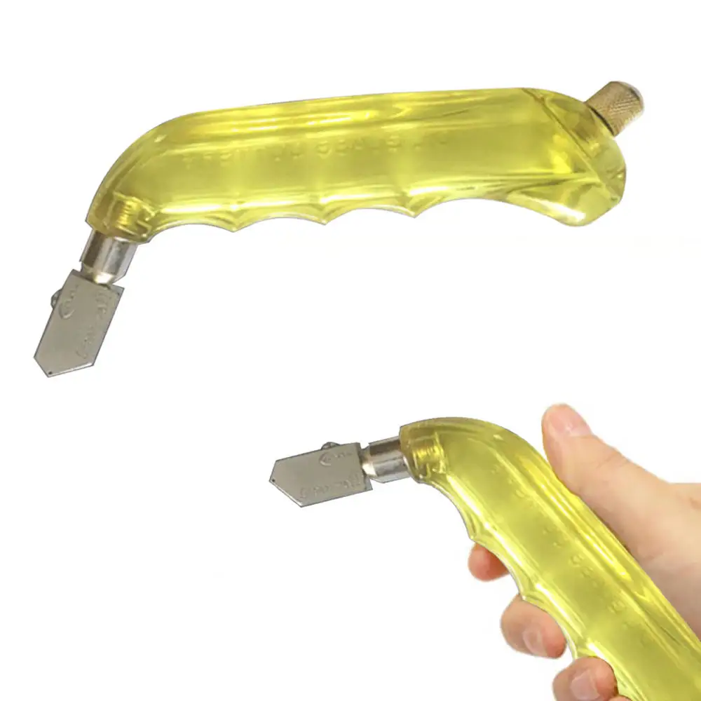Четыре цвета пистолетная рукоятка промасленный стеклорез карбид вольфрама витражный стеклянный режущий инструмент роликовый стеклорез