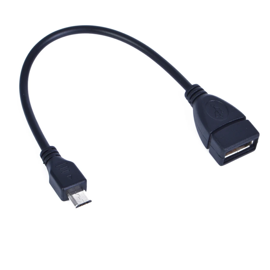 Черный 20 см Micro USB2.0 Кабель-адаптер On-The-Go для samsung Android мобильного телефона подходит для USB флэш-накопитель Мышь клавиатуры