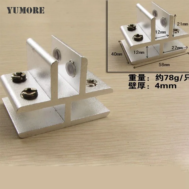 DHL free shipping Aluminum glass clamp T window clamp folder shelf ...