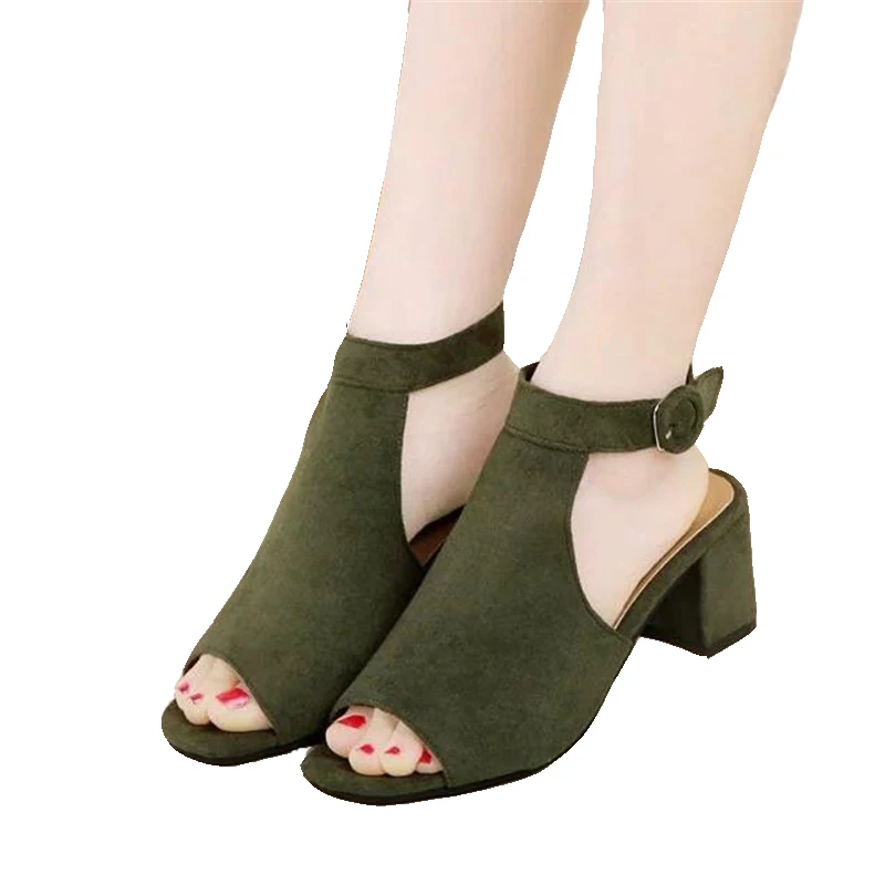 ZHENZHOU Free shipping Women's shoes 2018 brand OL high-heeled woman sandals frosted with fish mouth ladies sexy sandals Women's Shoes