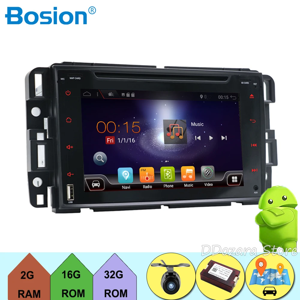 

7" Quad Core 2Din Android 7.1 For Chevrolet Traverse Tahoe Suburban GMC FM GPS Navigation Wifi DAB OBD Map Multimedia Player