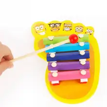 BOHS деревянная игрушка-Металлофон детская ножка ручной стук пианино 5 весы пианино игрушка пентАметр обучающая 0-3 года