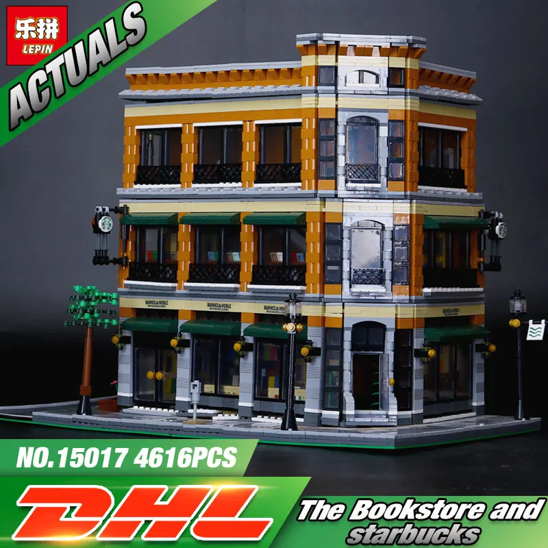 

DHL Lepin 15017 4616Pcs The 10243 Starbucks Bookstore Cafe Model Building Kits Blocks Bricks Assembly Kids Toys Christmas Gift