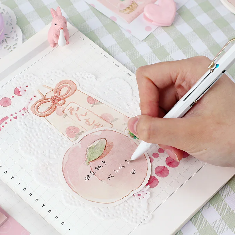 Милый розовый персик серии Липкие заметки планировщик студента блок стикеров Kawaii канцелярский дневник блокнот