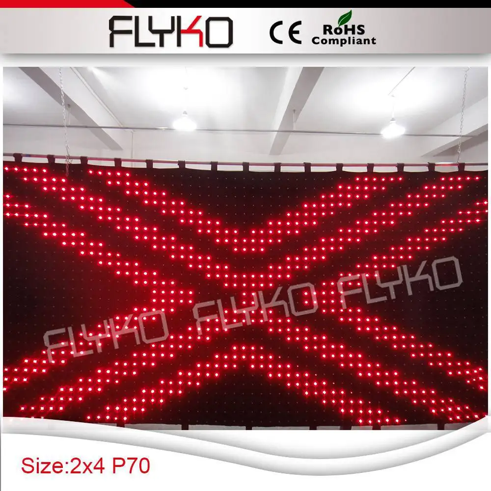 

Free shipping P7 2X4M led black stage background curtains