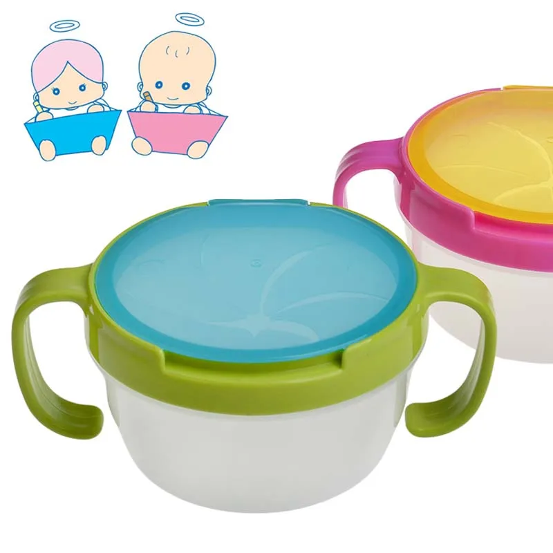 Baby Double Handle Snack Box Bowl Biscuits Candy Snack Cans Baby Like