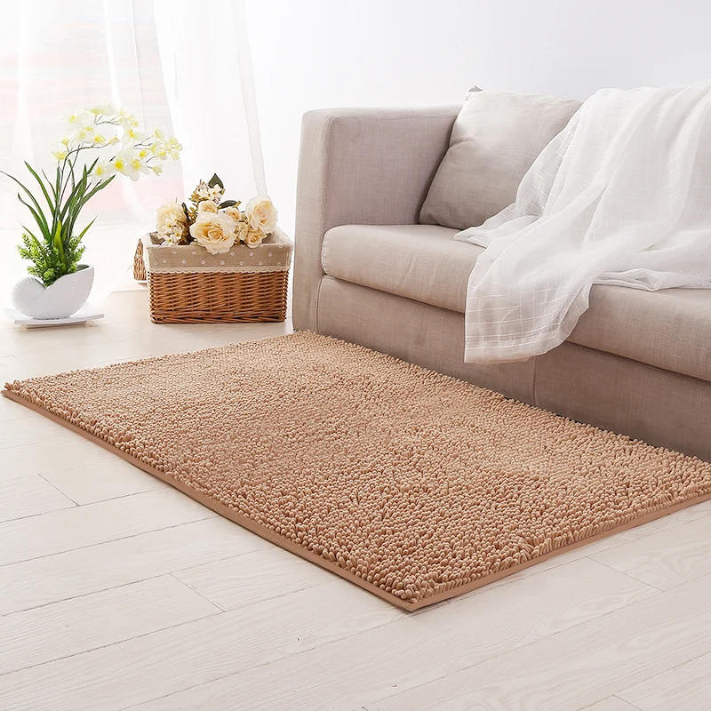 Kitchen Bathroom Bath Mats Absorbent Soft Shaggy Non-slip Mat Home Decoration Carpet Mats Doormat
