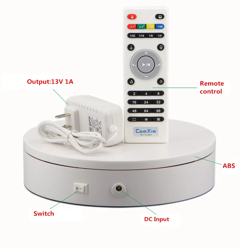 Электрический поворотный стол для фотосъемки Дисплей Стенд дистанционное управление скорость и направление 32 см диаметр 24-68 s/r Y