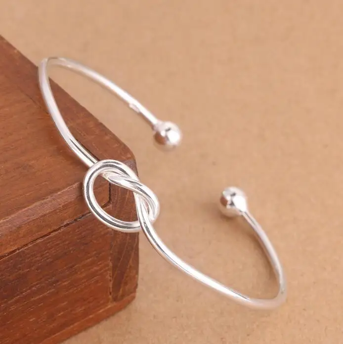 

Jisensp Hot Sale Cuff Bangles Open Knot Bangles & Bracelets for Women Accessories Wedding Gifts New Year Gift bracelet homme