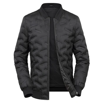 

2018 Autumn and winter men's collar solid color casual down jacket cotton large size 8XL 7XL 6XL jacket tide men's clothing