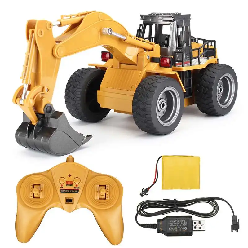 Huina 1530 1:18 RC 2 4G 6CH металлический экскаватор с дистанционным управлением Грузовик
