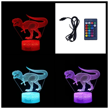 

3D Dinosaur Light Home LED Decoration Animal Lamps Children Bedroom Night Lamp 7 LED Colors Changing Table Desk Decoration