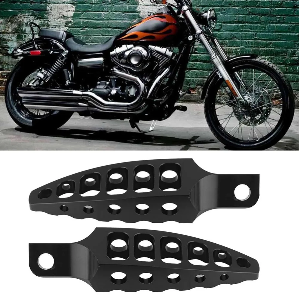 

2PCS Solid Motorcycle Foot Pegs Footrests Rear Feet Motor Footrest Pegs for Harley Aluminium Alloy Black Male-mount Footrests