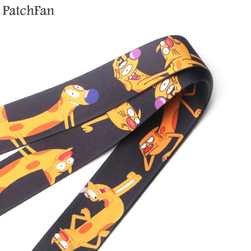 Patchfan catdog мультяшный забавный мужской Детский брелок для ключей, шейный ремешок, лента для шеи, значок, держатель для телефона, ожерелье A1772