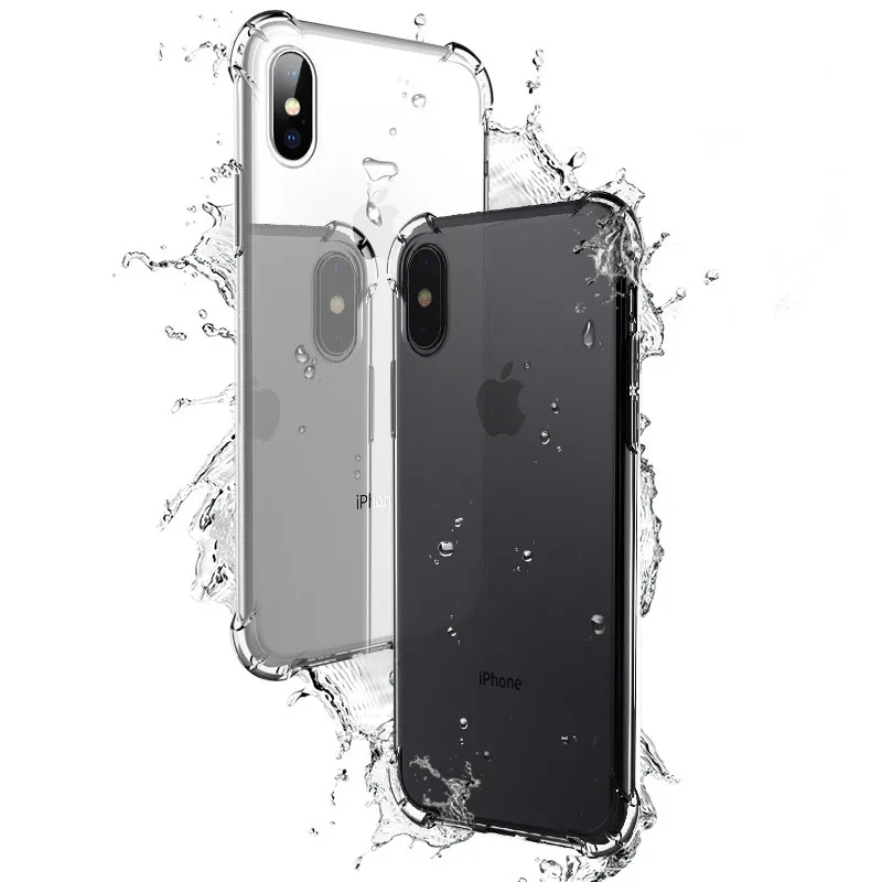 Роскошный противоударный чехол для iPhone XS Max X 10 XR iPhone 6s 6 6plus 6s Plus iPhone 7 8 7Plus 8Plus HD Прозрачная защитная задняя крышка