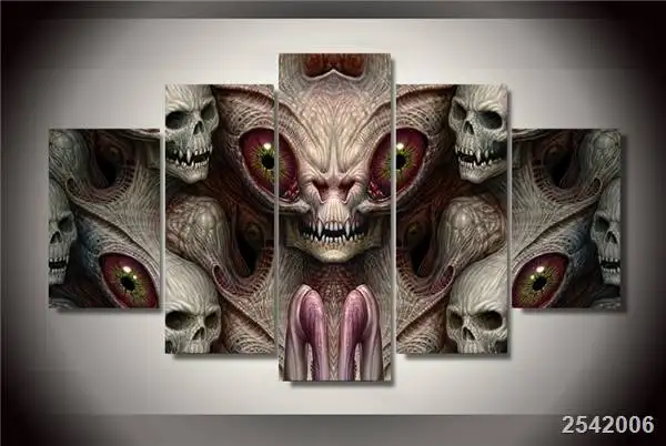 Hd Printed font b Science b font Fiction Alien Painting Canvas Print Room Decor Print Poster