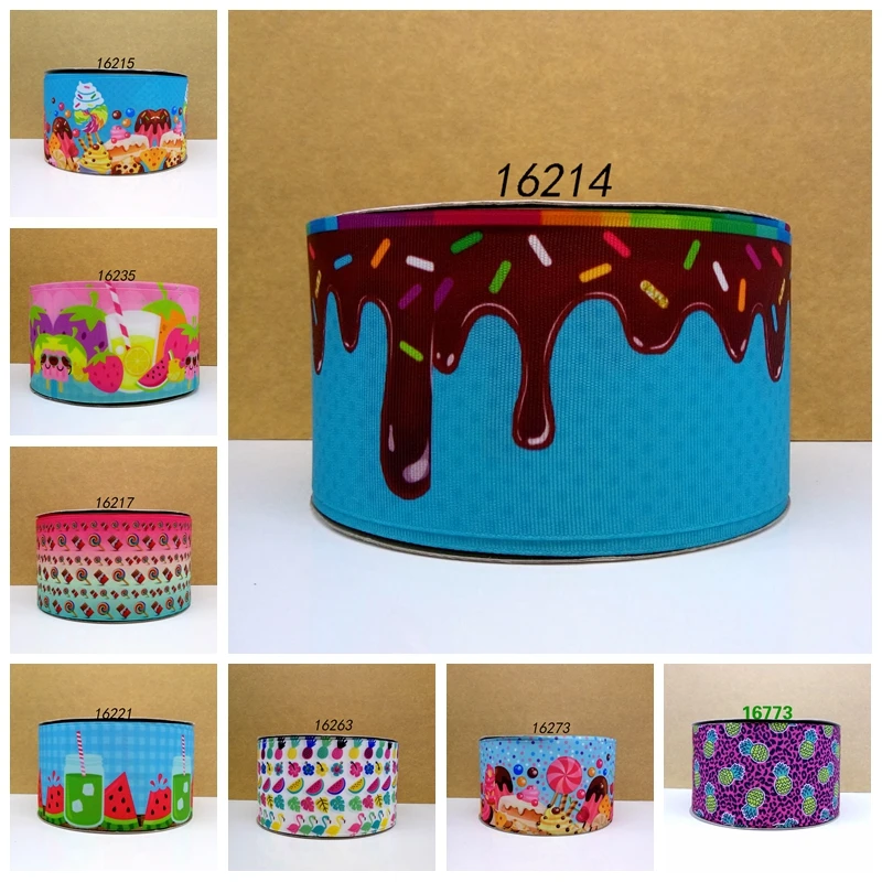 

Free shipping 2017 new arrival ribbons Hair Accessories ribbon 10 yards cookies printed grosgrain ribbons 16214
