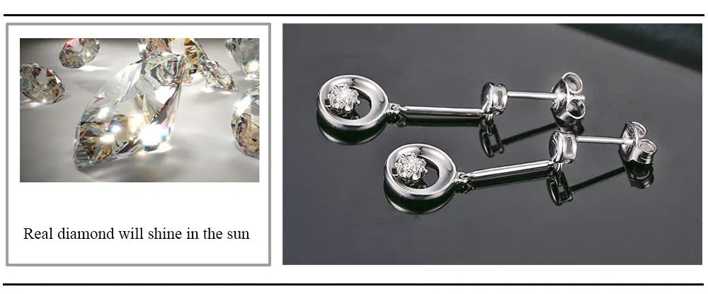 silver diamond earrings CAE01844SA (20)