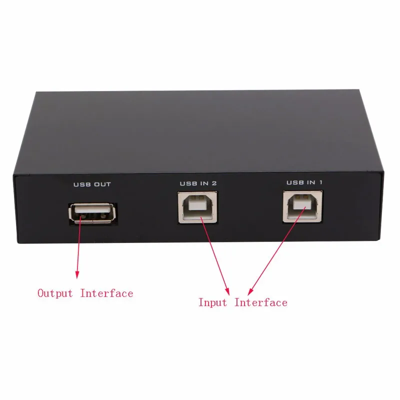 2 Порты USB2.0 обмена переключатель устройства переходник коробка для сканер компьютера принтер 10166