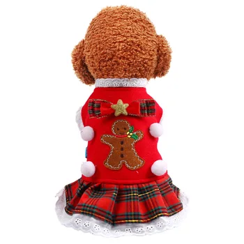 

Dog Snowman Christmas Costume Outfits Winter Warm Fleece Dog Cat Pet Dress Tutu Skirt Dog Jacket Coat Shirt Clothes