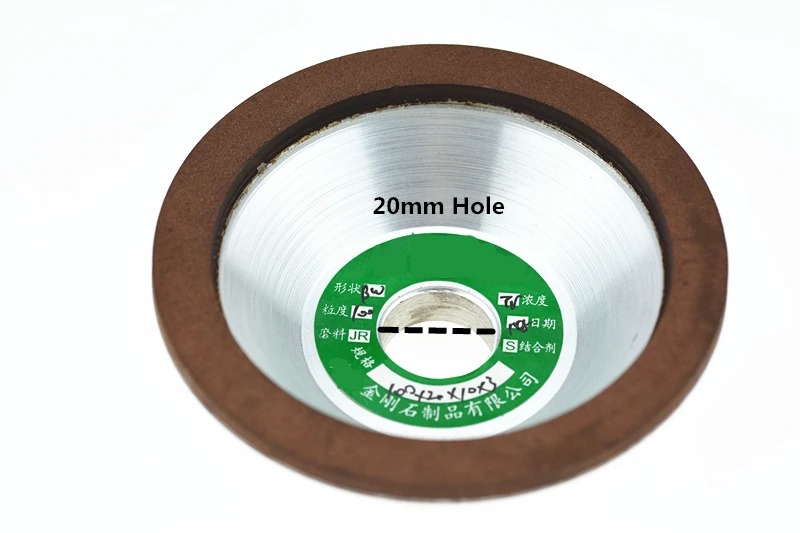 Jrealmer Cup Shape 100mm Diamond Grinding Wheel Processing Saw Blade Cutter Grinder 20mm hole cutting disc grinding disc abrasive wheel grinding wheel cutting blade
