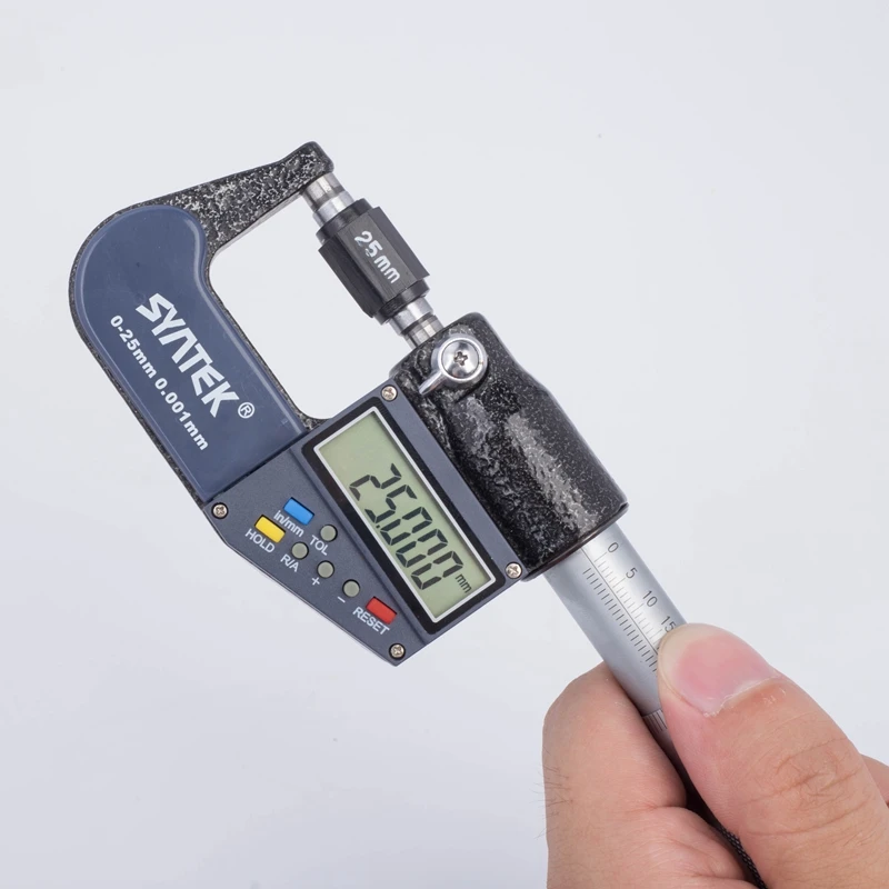 Цифровой микрометр 0 001 мм электронный Внешний 25 50 хромированный штангенциркуль
