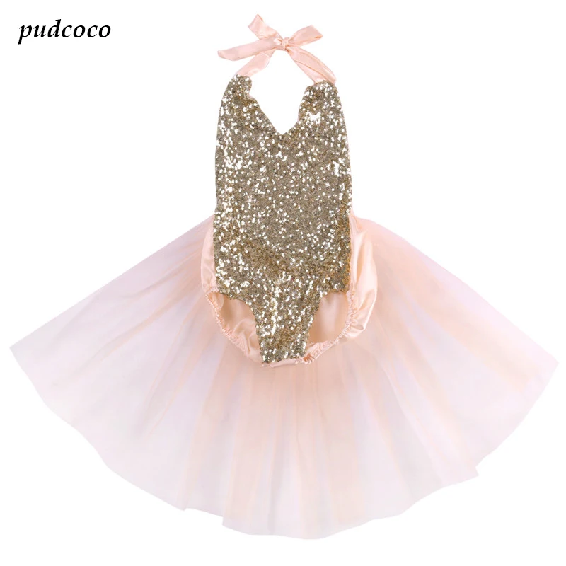 Baby Girl Sequins Mesh Bodysuit Babies Girls Lace Bodysuits Infant