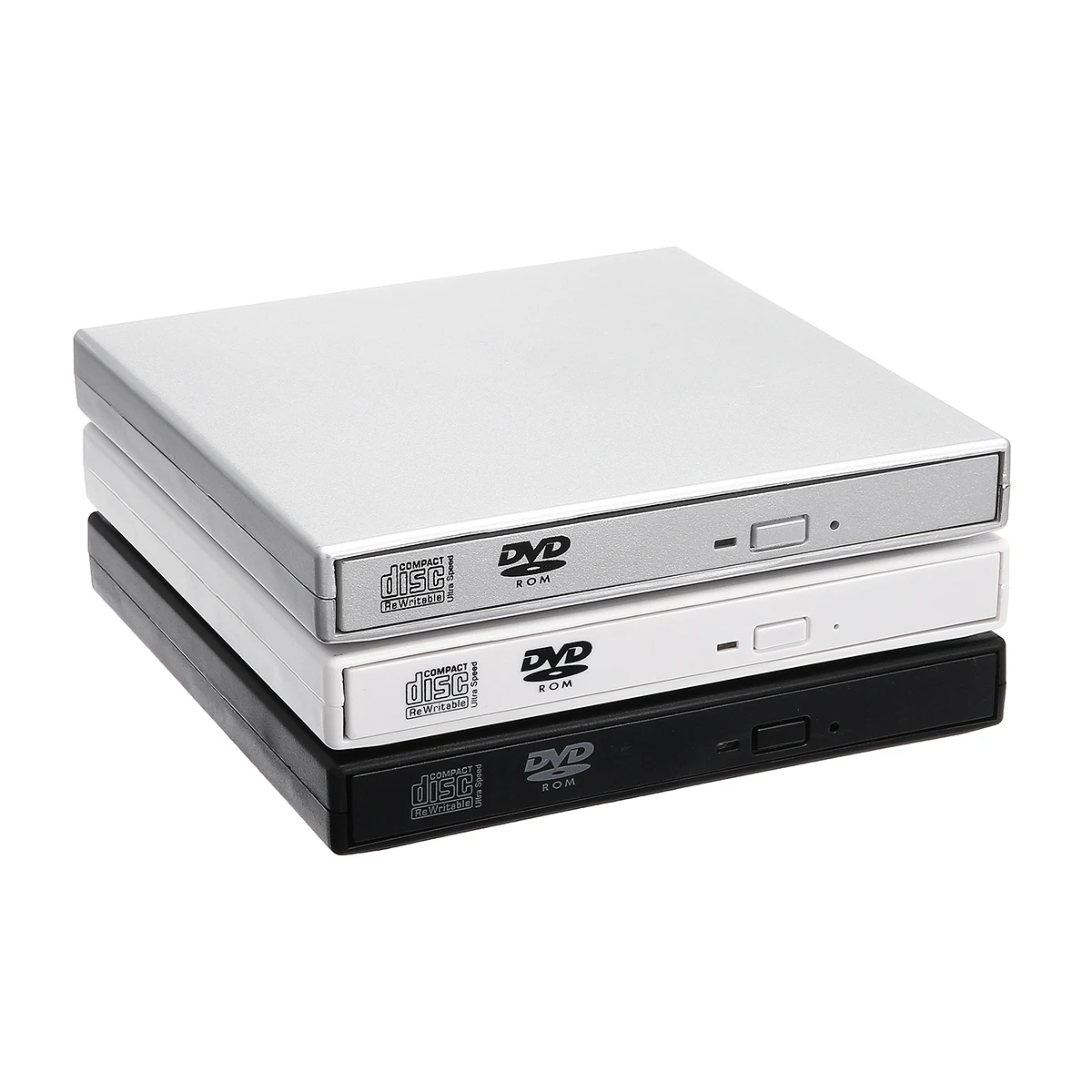  S SKYEE External Optical Drive Combo USB 2.0 CD/DVD-ROM CD-RW Player Burner Slim Portable Reader Re