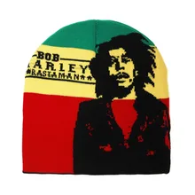 Новое поступление модные Ямайка Bob Marley в стиле хип-хоп трикотажные шапочки холодной Cap Череп RASTA Регги шляпа