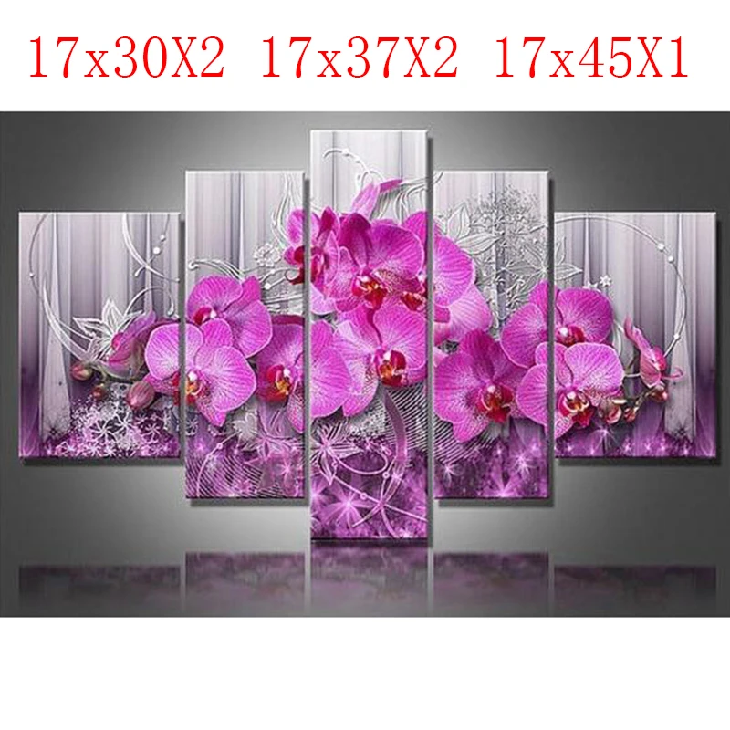 

5PCS diamond embroidery butterfly flower diamond painting Cross Stitch full Square drill Rhinestone gift Wedding decoration