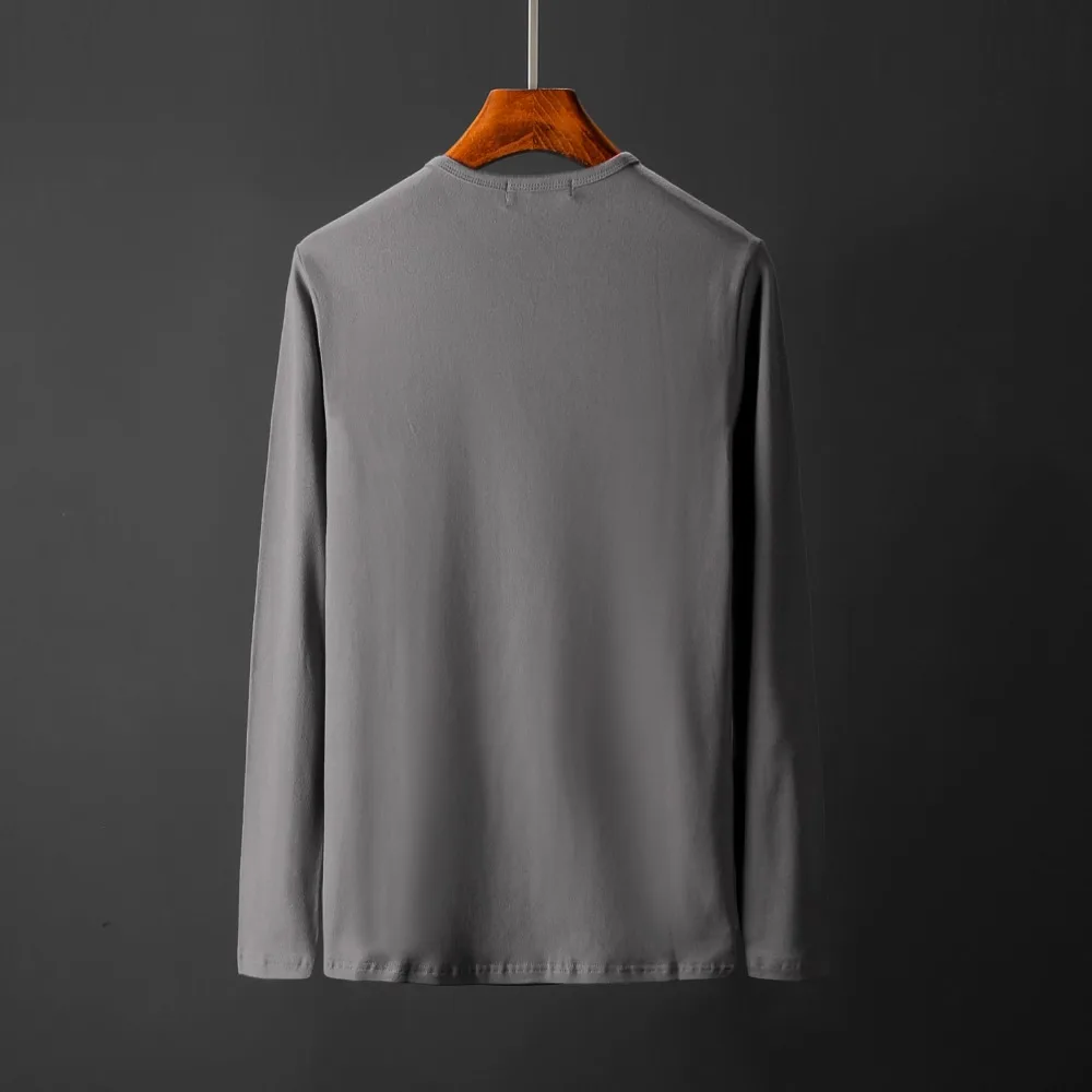 Pullover T Shirt Men Long Sleeve New Fashion 2018 Solid Spring Men's Brand Clothing Casual Slim V-neck Cotton T shirt Homme Tees (7)