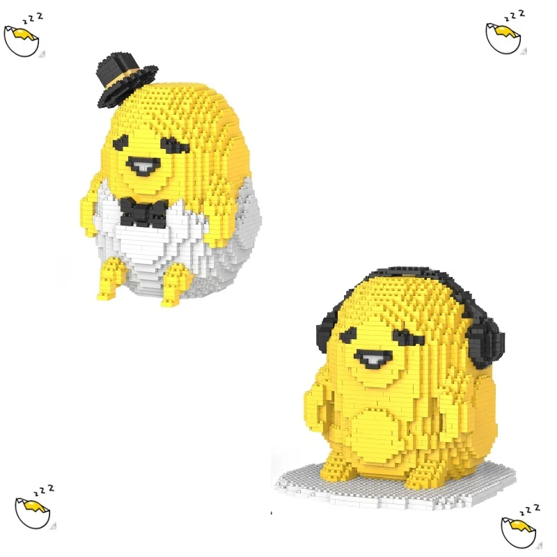 HC мини блоки мультфильм яйцо модель блоки Gudetama аниме создатель строительные игрушки Дети микрокирпич игрушки для детей 9029-9030