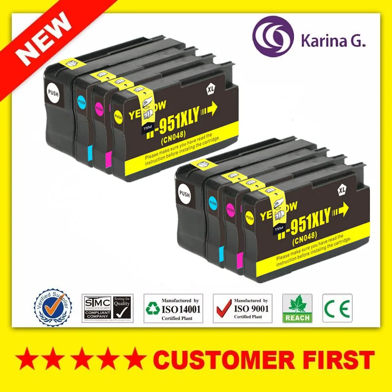 8X Compatible Ink Cartridge For hp950 hp 950XL 951 suit HP Officejet Pro 8100 ePrinter 8600 Printer | Компьютеры и офис