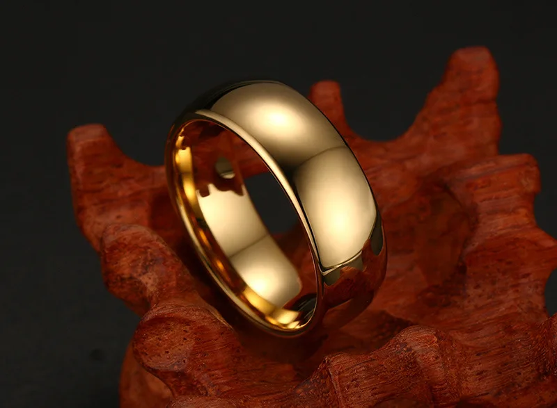 Новинка, модное высококачественное мужское кольцо из титановой стали, полированное обручальное вольфрамовое кольцо, ювелирные изделия