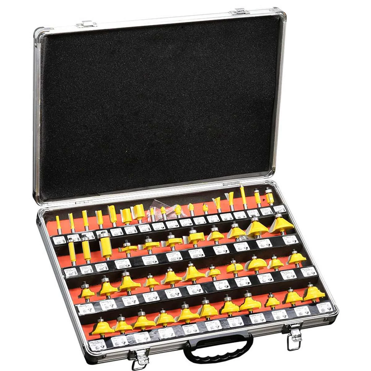 

35/50PCS Milling Cutter Router Bit Set Wood Cutter Carbide Shank Mill Woodworking Trimming Engraving Carving Cutting Tools
