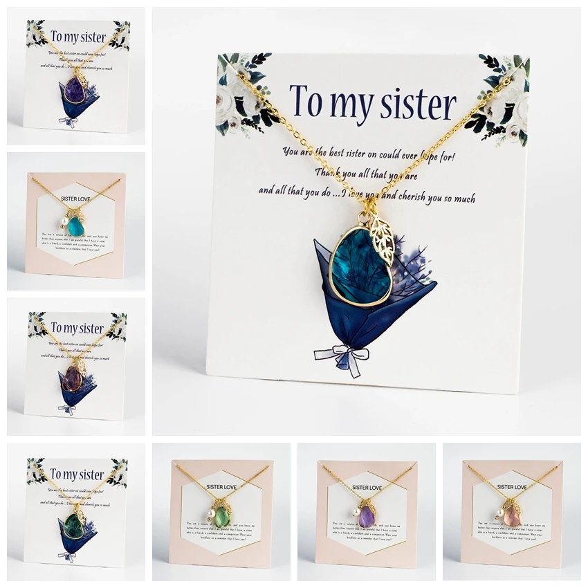 

MEIBEADS Fashion Birthstone Leaf Pearl Charms Clavicular Chain Necklaces Wish Card Chokers Necklaces for women Jewelry