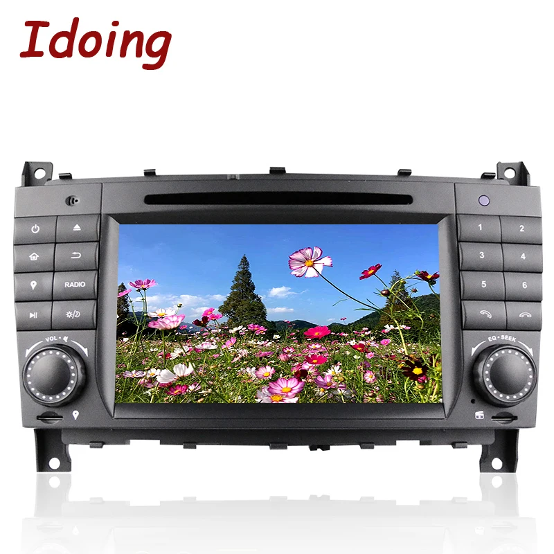 Clearance Idoing2Din Steering Wheel For Mercedes/Benz/W209/203Android7.1Car DVD Multimedia Player GPS Navigation Bluetooth TV3G WIFI Radio 1