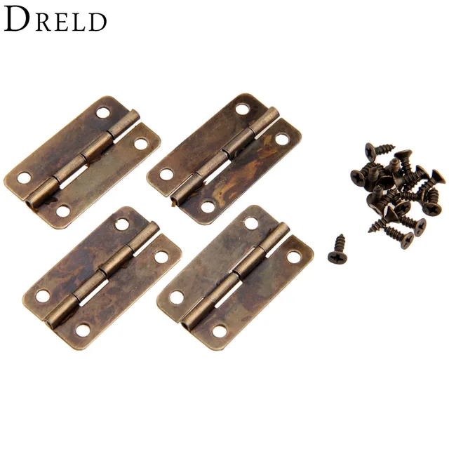 4Pcs Antique Cabinet Hinges Mini Door Hinges Cabinet Drawer 4Pcs Antique Cabinet Hinges Mini Door Hinges Cabinet Drawer Jewellery Box Decorate Hinge Furniture Fittings Hardware - 4Pcs Antique Cabinet Hinges Mini Door Hinges Cabinet Drawer